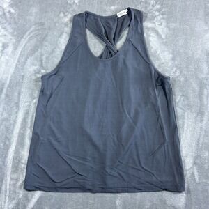 Filippa K Top Womens Large Gray Twisted Crepe Sleeveless Tank Racerback